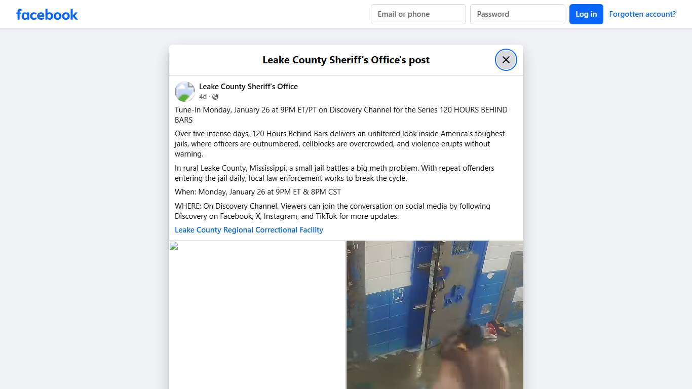 Tune-In Monday, January 26... - Leake County Sheriff's Office Facebook