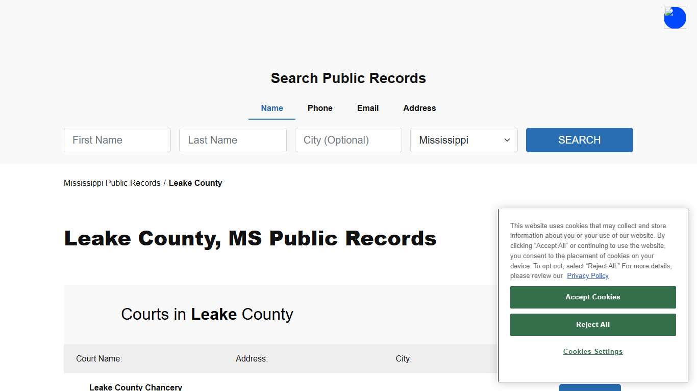Leake County, MS Public Court, Arrest and Inmate Records - ThePublicIndex
