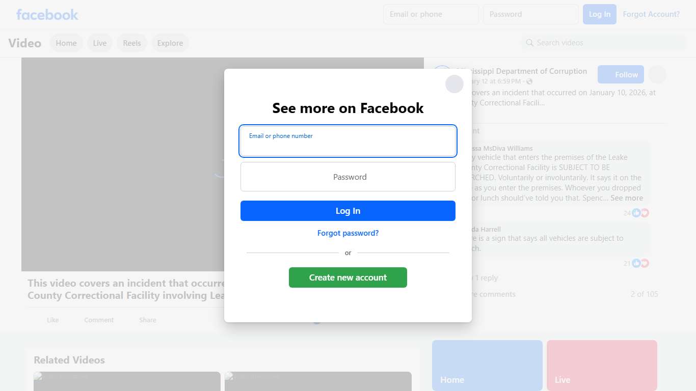 This video covers an incident that occurred on January 10, 2026, at Leake County Correctional Facility involving Leake County Sheriff’s Officer Spencer Panky. While officers have a difficult and important job, this situation highlights the need for all actions to be carried out professionally and in accordance with proper procedures. Mississippi Department of Corruption Facebook